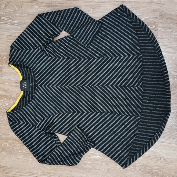 (S) W5 Anthropologie Striped ¾ Sleeve Flowy Top Lightweight Made in the U.S.A - Picture 1 of 9